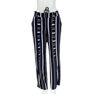Flirtatious Wide Leg Strip Pants Size M